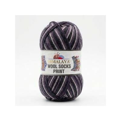 Himalaya Příze Wool socks print - S41-02 černo-antracit – Hledejceny.cz