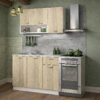 Кухня Bertha 120 см дъб сонома с термоплот