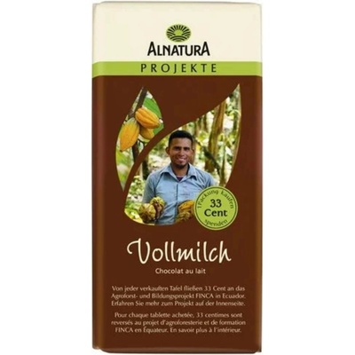 Alnatura Bio projekt mléčná čokoláda 100 g