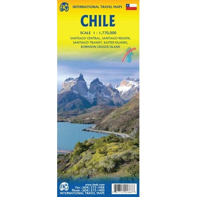 mapa Chile 1:1,750 t. voděodolná ITM