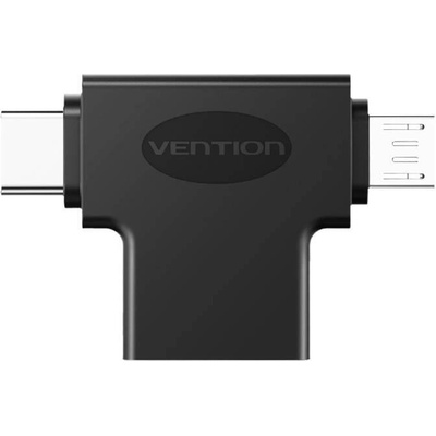 Vention OTG Adapter Black micro USB + USB-C to USB for Android CDIB0