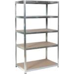 Carmen Метален стелаж Carmen CR-1017 - 180х100х40 см, до 100 кг на рафт - цинк - mebeli-nikol