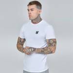 SikSilk Мъжка тениска SikSilk Essentials T-Shirt Mens - White - sportihobi - 76,26 лв