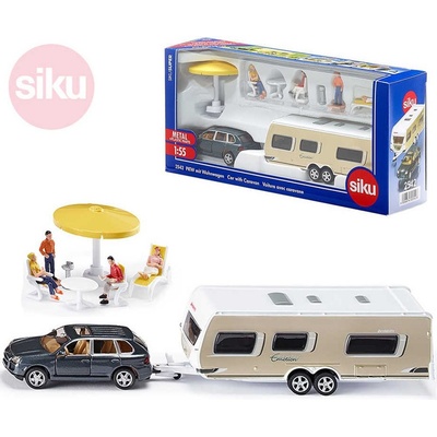 Siku Super Osobné vozidlo s obytným prívesom 1:55