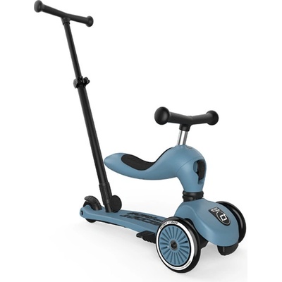 Scoot & Ride Highwaykick 1 Push and Go ocelově modrá