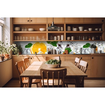 DIMEX ART s. r. o Фототапет за кухня - лимон и лед 420 x 60 см