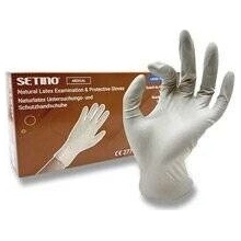 Setino Latex jednorázové latexové rukavice nepudrované velikost XL 100 ks