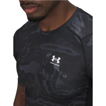 Under Armour Men's UA HG Armour Printed SS T-shirt - Black Черен, M