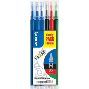 Pilot Пълнител за Pilot Frixion Clicker 0.7, асортимент (6) (BLS-FR7-S6-2)