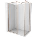 Mexen Kioto-F Душ преграда Walk-in с рамка 100 x 85 см, прозрачен 8 мм, четкана мед - 800-100-202-04-65-085 (800-100-202-04-65-085)