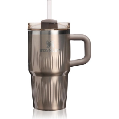 STANLEY Quencher H2. O Fluted Tumbler неръждаема термочаша със сламка малък Pale Gold Shine 590ml