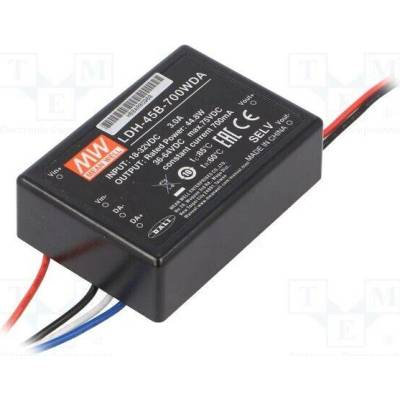 MEAN WELL LDH-45B-700WDA Měnič: DC/DC; 44,8W; Uvst: 18÷32VDC; Uvýst: 36÷64VDC; Ivst: 2A; OUT: 1