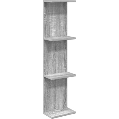 vidaXL Стенен рафт Сив Сонома 25 x 15 x 100 см Инженерна дървесина (8012390)
