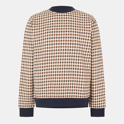 Aquascutum Риза с дълъг ръкав AQUASCUTUM Men's AquAct Check Long Sleeve Crew Sweatshirt - Check