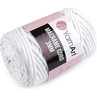Pletací příze Macrame Cord 250 g, střední, 9 (751) bílá