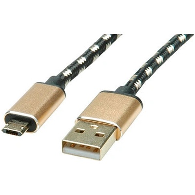 Roline 11.02.8820 USB 2.0, USB A(M) - oboustranný microUSB B(M), 1,8m