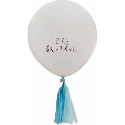 Ginger Ray Balónek latexový Big brother bílý se střapci 45 cm