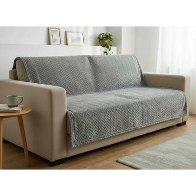 Mybesthome Přehoz na sedačku - pohovku - deka SOFIA 170x210 cm tmavě šedá – Zboží Mobilmania
