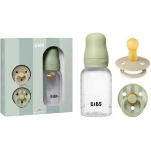Bibs Подаръчен сет BIBS - Baby Sprinkle, бутилка, 150 ml + 2 залъгалки, 0-6 м, Sage (7500145) - ozone