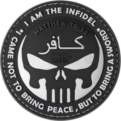 JTG Nášivka gumová JTG Infidel Punisher Rubber Patch, Multicolor