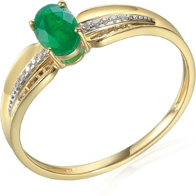 Gems prsten Florentina žluté zlato s brilianty a smaragdem 585 38 1 4564.2ZB0.0.56.HSI.606