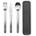 Brabantia Комплект прибори за хранене Brabantia Make&Take 3 части, Dark Grey (1006305)