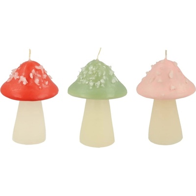 Meri Meri Свещи в комплект 3 бр. Mushroom - Meri Meri (269437)