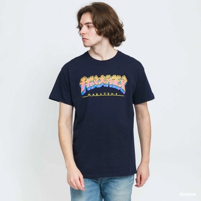 Thrasher Jagged Logo Tee navy blue
