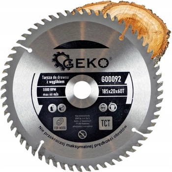 GEKO Kotouč pilový vidiový s otvory 185x20x60T