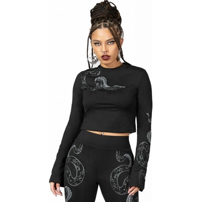 Killstar tričko Cornelia Crop Čierna