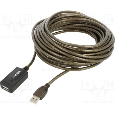Savio CL-130 USB, USB 2.0-A male USB 2.0-A female, 10m, černý