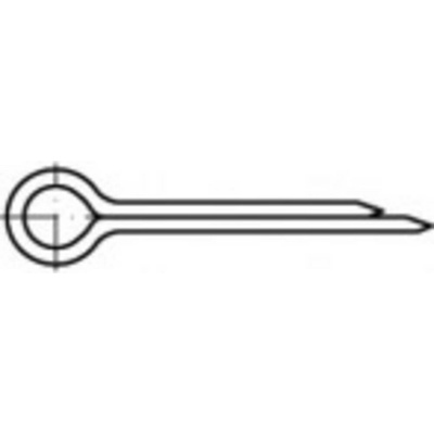 TOOLCRAFT Rozmery závlačky: ISO 1234 pozinkovaná oceľ: 1,6 x 14 14 mm 1000 ks