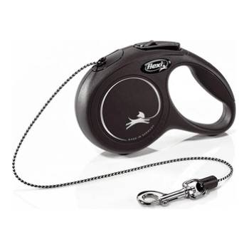 flexi Classic Mini - Автоматичен повод за кучета 3 метра въже, до 8 кг - цвят черен