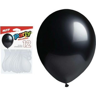 UNIPAP balónek nafukovací sáček standard 26cm černý 8000186 583043
