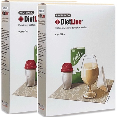 DietLine PROTEIN 20 proteinový koktejl s příchutí vanilka 6 x 25 g – Zboží Dáma