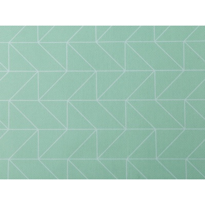 Prima-obchod Kočárkovina 600D geometrický vzor s PVC úpravou, barva mint