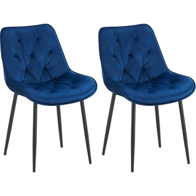 Design-Shop Wallace samet modrá 2 ks