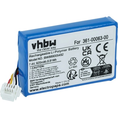 VHBW Baterie pro Garmin BMW Motorrad Navigator 5 / 6, 361-00063-00, 920 mAh - neoriginální – Zboží Živě