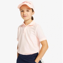 Inesis detská golfová polokošeľa do mierneho počasia koralová ružová