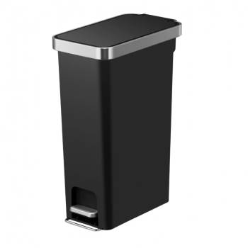 EKO-Europe EKO Кош за отпадъци с педал HANA SLIM - черен - 40 л (EKO 626840 - Black)