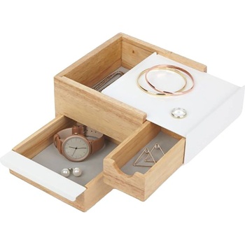 Umbra Кутия за бижута на две нива Umbra Mini Stowit, цвят натурален и бял (1005314-390)