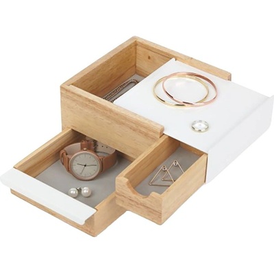 Umbra Кутия за бижута на две нива Umbra Mini Stowit, цвят натурален и бял (1005314-390)