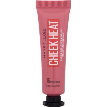 Maybelline Cheek Heat руж с гел-крем текстура 10 ml нюанс 15 Nude Burn