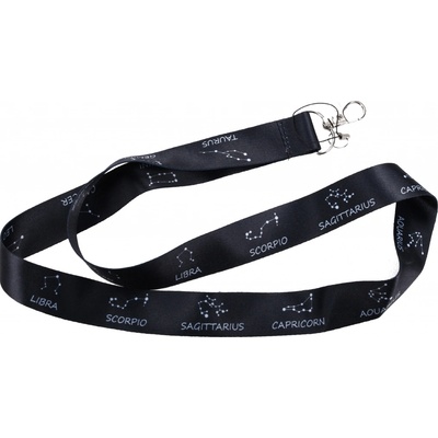 Šňůrka na krk s kovovou karabinkou Zodiac
