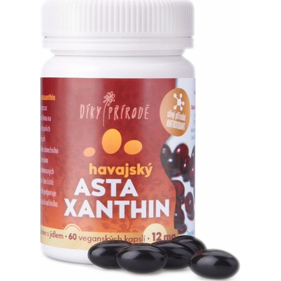 Díky přírodě Hawaiian Astaxanthin Vegan 12 mg 60 kapsúl