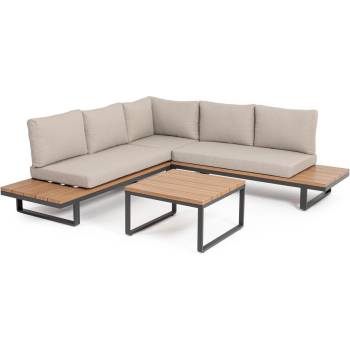 Bizzotto Ъглов диван комплект Zelmar антрацит с възглавници YK13 (0663792)