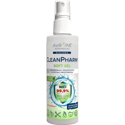 AVROPA CleanPharm SOFT GEL univerzálny dezinfekčný a čistiaci prostriedok 100 ml