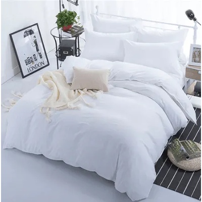 GoHome БЯЛ - Спален комплект с чаршаф с ластик