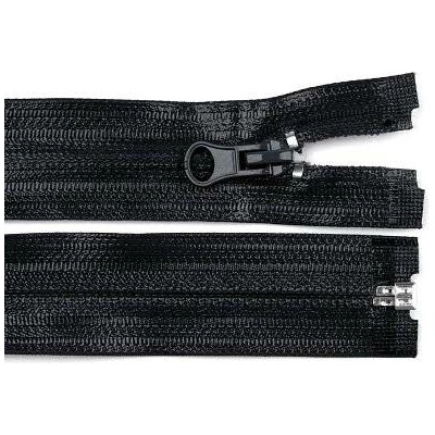 Zip spirálový, voděodolný se zátěrem, 5mm, černý, dělitelný 40 cm / ks