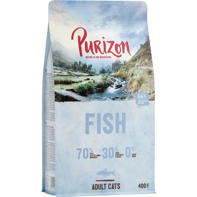 Purizon 15% намаление! 2 x 400 г Purizon за котки на специална цена! - Adult риба